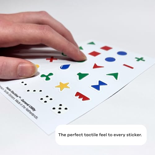 25 Premium Tactile Stickers for Blind & Visually Impaired - Appliance Identification Markers (Stove, Oven, Washing Machine) - Water Safe & Heat Resistant - Tactile Symbols (Braille)