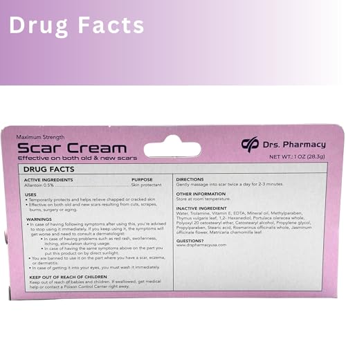 Scar Cream – Helps Reduce Appearance of Old & New Scars – 1 oz, Made in USA