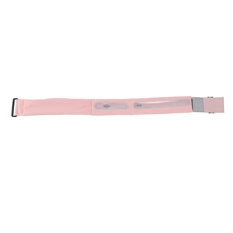 YUYTE Slim Running Belt Fanny Pack, Portable Fitness Waist Pack Bag Phone Holder for Exercise, Hiking, Cycling, Jogging and Workout with Reflective Strips (Pink) Pink