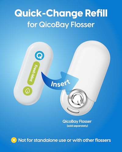 Refill Floss Capsules for Auto-Restringing Flossers, Not for Standalone Use, 90 Continuous Uses Each, PFAS-Free, Zero-Waste, Strawberry (6-Pack) 6 Pack