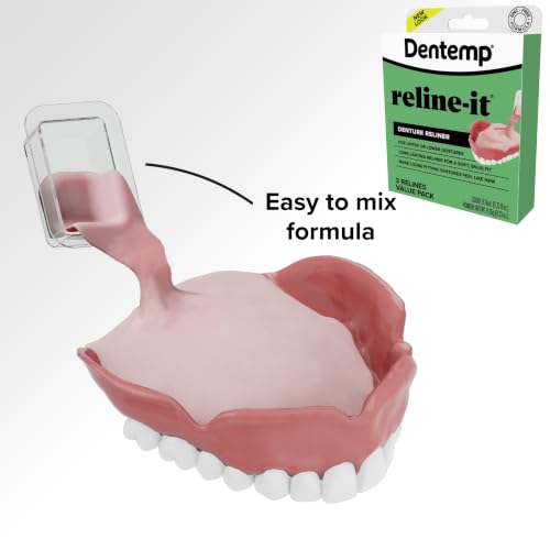 Dentemp Repair-it Denture Repair Kit & Reline-it Denture Reliner - Denture Kit (Multi-Pack) - Refit and Tighten Dentures for Both Upper & Lower Denture - Repair Broken Dentures & Loose Teeth
