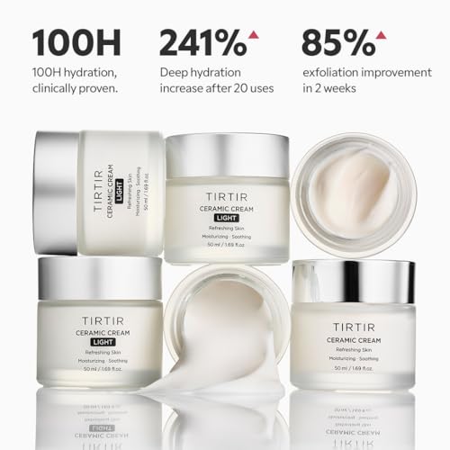 TIRTIR Natural Ceramide Cream | Deep moisturizer for Glass Skin, Polyglutamic acid, Centella Asiatica Extract, Skin barrier, Lightweight, Mild, Nature derived ingredients, Dry skin, Korean skincare Original 1.69 Fl Oz (Pack of 1)