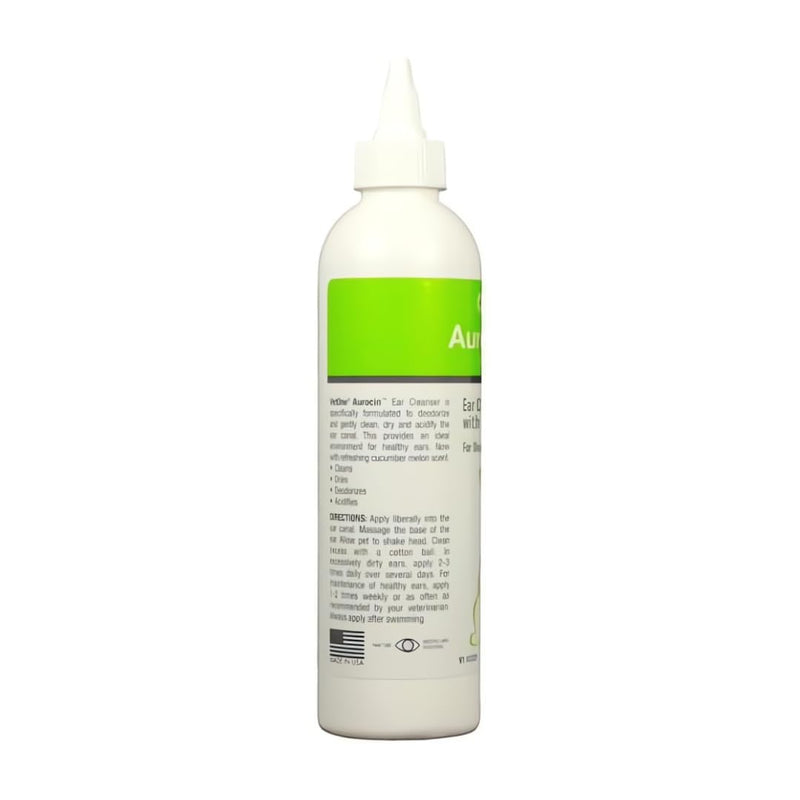 Vet One Aurocin cm Ear Cleanser (Cucumber Melon) with Aloe 8oz - BeesActive Australia