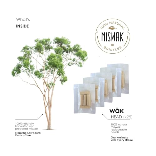 Stick, Natural Oral Wellness, Pure Miswak, Freshens Breath, Whitens Teeth, Enhances Focus, Promotes Good Habits, Brings Calm, Eco-Friendly, Stylish, Portable (Forest Green, Regular)