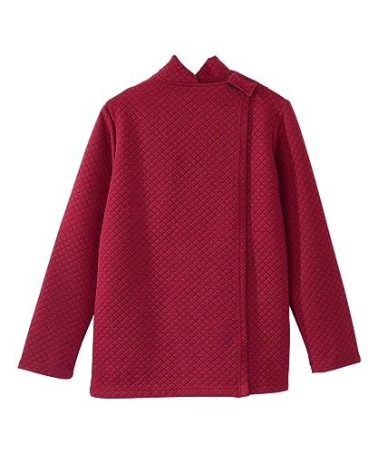 Silverts Women's Adaptive Open Back Half Zip Track Jacket 3X-Large Wine