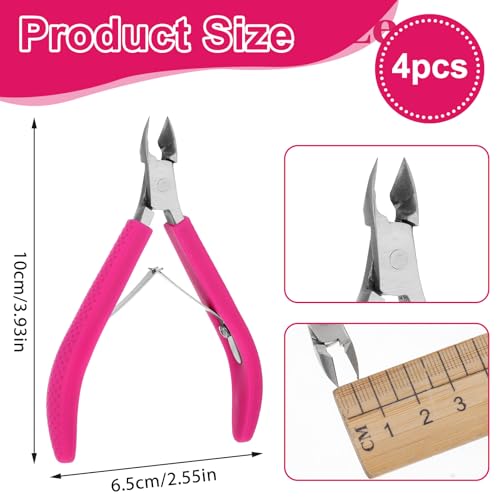 Cuticle Trimmer,Stainless Steel Cuticle Clippers with Non-Slip Silicone Handle,Professional Nail Trimmer Remover Tool for Manicure And Pedicure