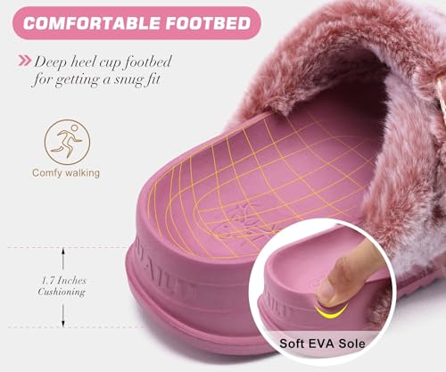 KuaiLu Womens Arch Support Slides Slippers Indoor Outdoor Casual Outfits 10 Lovely Pink (Tip Dyeing)