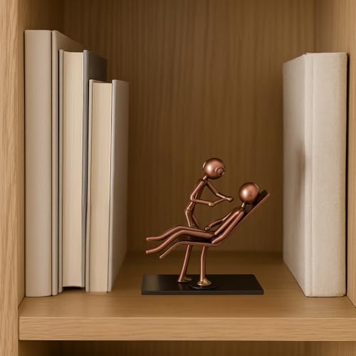 Dentist Craft Handmade Figurine – 4" L x 4" H – Recycled Metal Sculpture & Hand Welded Bronze Finish Art Gift – Desk Accessories, Dental Office Decor & Dentist Appreciation Gifts for Men and Women Dentist Figurine