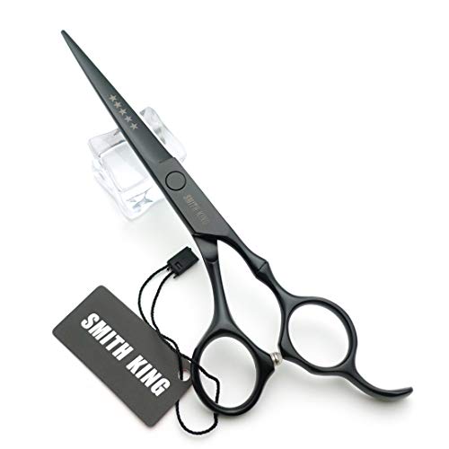 6.0 Inches Hair Cutting Scissors Set with Combs Lether Scissors Case,Hair cutting shears Hair Thinning shears For Personal and Professional (Matt black) 6.0 Inch Matt Black