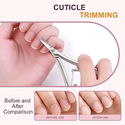 Cuticle Nipper Plier, Ultra Sharp Stainless Steel Cuticle Trimmer, Professional Manicure Pedicure Nail Tool, Precision Dead Skin Remover Hangnail Cutter Clipper for Fingernails & Toenails