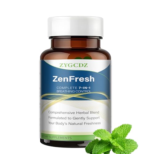 7-in-1 Bad Breath Capsules with Chlorophyllin & Probiotics, Mint Extract for Long Lasting Breath Freshness, Oral Care Supplement for Digestive Support, 14-Day Solution (01) 01
