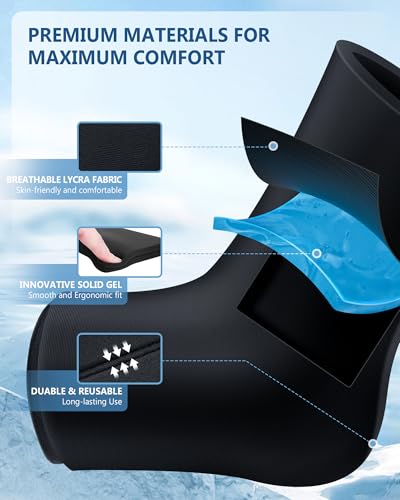 Ankle Foot Ice Pack Wrap for Injuries, Reusable Gel Ice Pack for Hot and Cold Therapies, Flexible Cold Pack for Achilles Tendonitis,Plantar Fasciitis,Swelling,Sprained,Post-Surgery Recovery Original XLx1