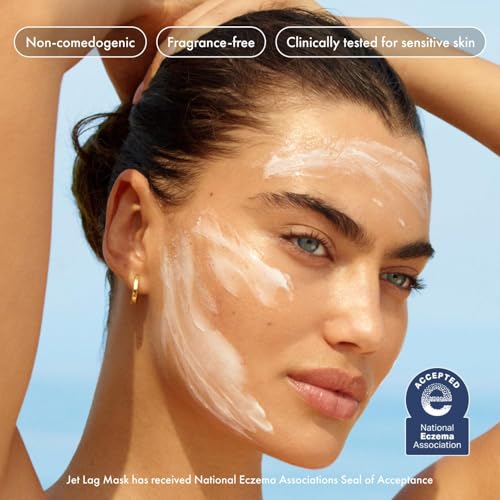 Summer Fridays Mini Jet Lag Mask - Hydrating Overnight Face Mask, Moisturizer + Eye Cream - Enriched with Hyaluronic Acid, Niacinamide, + Antioxidants - Multitasking Travel Size Skin Care (1 Oz) 1 Ounce (Pack of 1)