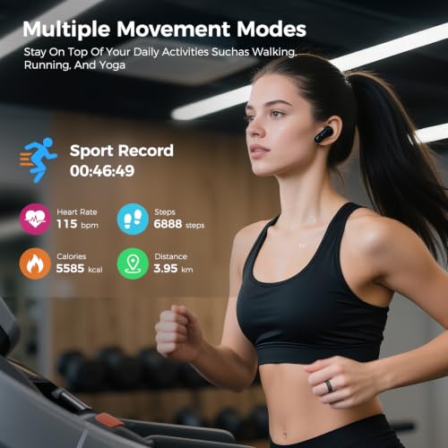 Smart Ring for Women & Men, Health Tracker Ring, Fitness Tracker Ring Rose Gold 11#