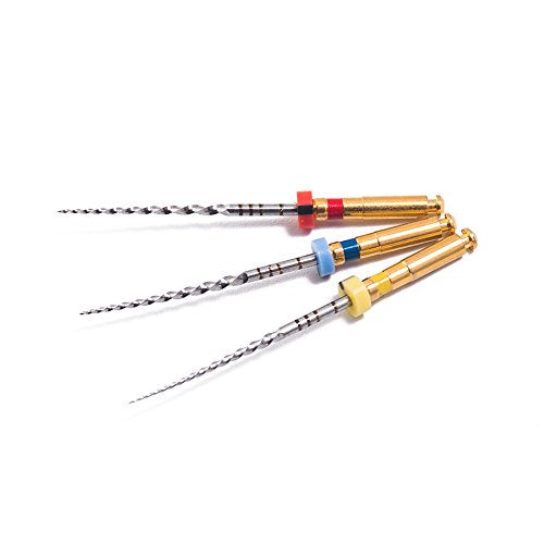 SNAWOP Dental Endo Files 3PCS X-One Gold Reciprocating Rotary Niti File for Endodontic Root Canal Treatment (21MM Assorted) 21MM Assorted