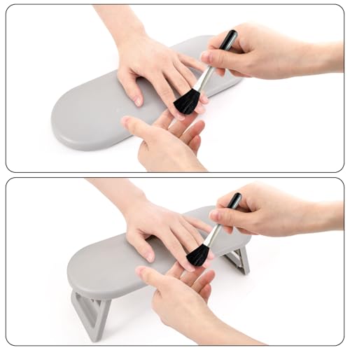 Hedume 3 Pack Nail Arm Rest, Foldable Nail Hand Rest, Plastic Nail Hand Pillow Nail Art Accessories Tool for Nail Tech, Manicure, Pedicure, Salon, Home Use
