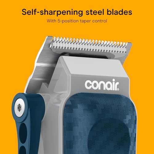 Conair Rechargeable Hair Clippers Kit, Color-Coded Guide Combs, 17 Pieces