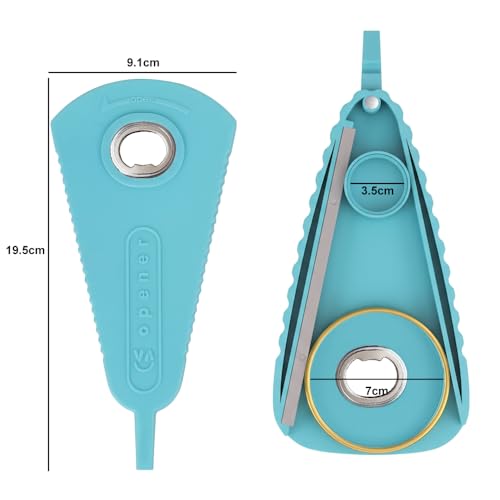 Mutil Jar Opener Can Opener Bottle Opener and Lid Opener for Weak Hands, Seniors with Arthritis and Low Strength (2)-Blue) 2)-Blue