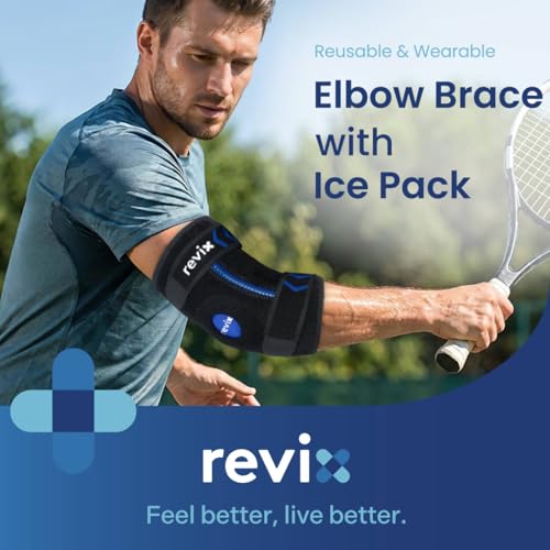 REVIX Cubital Tunnel Elbow Brace, Shin Splints Relief Ice Pack