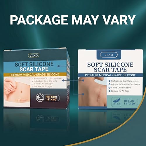 Silicone Scar Tape Roll (60" x 1.6") for Surgical & C-Section Scars 1.6"x60" Beige