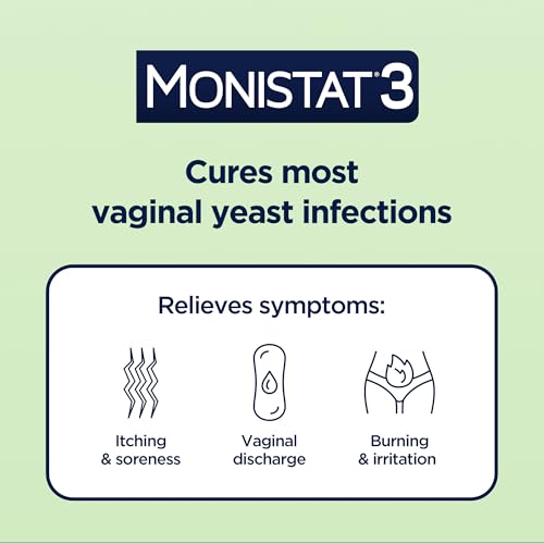 Monistat 3-Day Yeast Infection Treatment, Miconazole Vaginal Suppositories Suppositories + Itch Cream