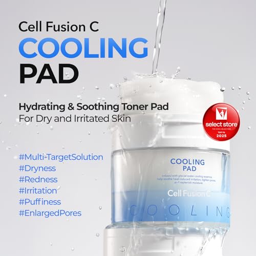 Cell Fusion C Post Alpha Cooling Pad – Hydrating & Cooling Korean Toner Pads | Panthenol & Glacier Water | Hydrating, Depuffing, Pore Care | 70 Pads / 6.08 fl.oz.