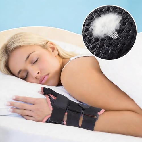 Adjustable Wrist & Thumb Immobilizer Brace, Breathable Wrist Support with Aluminum Splint for Carpal Tunnel, Sprain, Arthritis, Left Hand S