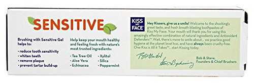Kiss My Face Fluoride Free Sensitive Toothpaste 4.5 oz (Pack of 2)