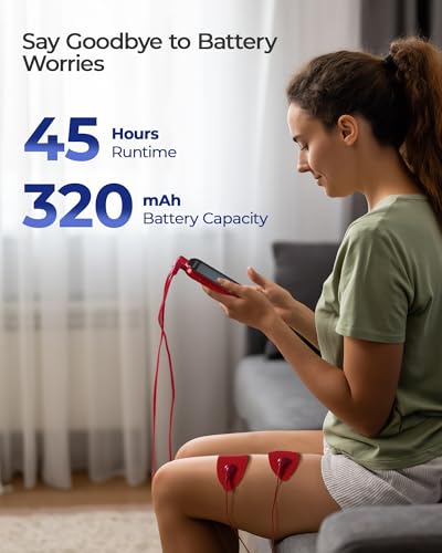 KingPavonini TENS Unit Muscle Stimulator for Back Pain Relief, Model SM9055 Red