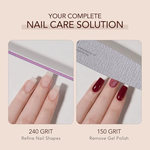 GAOY Nail Files and Buffers, 7 Pcs Nail File Set with Shiner, Emery Boards for Natural Nails Manicure Art Tools and Pedicure Supplies at Home DIY Salon