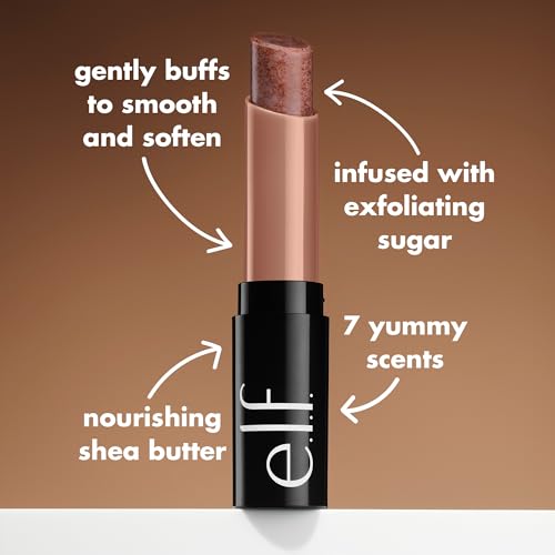 e.l.f. Lip Exfoliator, Moisturizing Scented Lip Scrub For Exfoliating & Smoothing Lips, Infused With Jojoba Oil, Vegan & Cruelty-free, Brown Sugar 0.10 Ounce (Pack of 1)