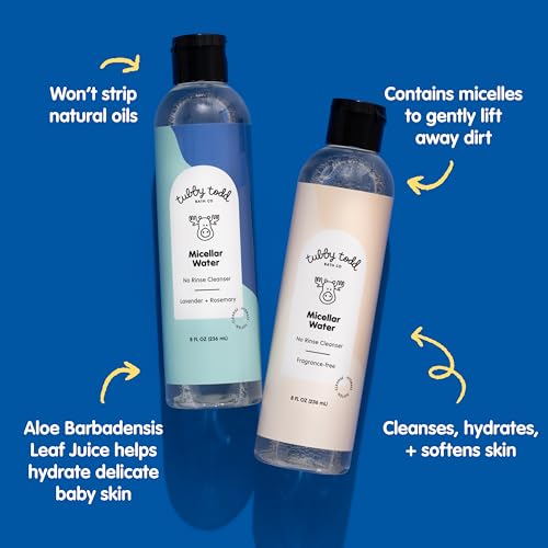 TUBBY TODD Micellar Water with Reusable Wipes Lavender + Rosemary