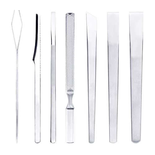 Pedicure Knife Set-7pack, Ingrown Toenail Knife Tools with Portable PU Storage Bag, Superior Steel Nail Knives Cuticle Remover, Professional Foot Repair Kit for Dead skin and Calluses