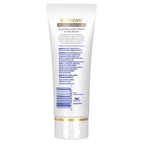 Head & Shoulders Supreme, Exfoliating Scalp Scrub Treatment, with Argan Oil and Vitamin E, 3.3 Fl Oz