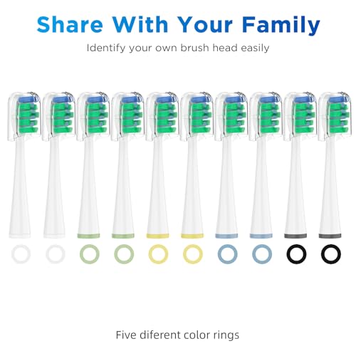 Replacement Brush Heads for Waterpik Sensonic Complete Care Toothbrush White(pack of 10)