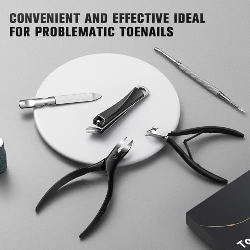 FERYES Ultimate Toenail Clippers for Seniors Thick Toenails, Premium Stainless Steel Nail Clippers for Nails 5Pcs– Ideal for Men, Women Ingrown Toenail Tools & Nail Clippers