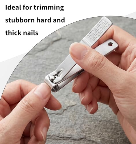 2 Pcs Straight Nail Clipper, Straight Blade Nail Clippers for Thick Nails