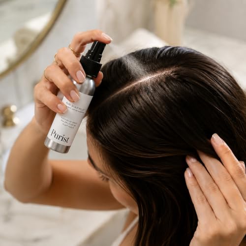 Purist Dandruff Spray – Leave-In Itchy, Dry Scalp Treatment – Hydrating, Lightweight, Soothing Scalp Moisturizer – Scalp Care Spray for Dryness, Dandruff, Flaky Scalp – Non-Greasy and Quick Relief