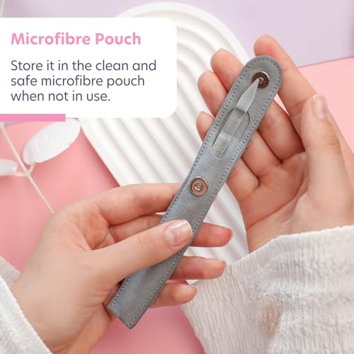 Bona Fide Beauty Czech Glass Cuticle Pusher (Clear), 1Pc with Pouch Clear