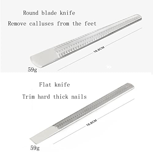 7 Pcs Decorative Foot Knives, Pedicure Knife Set for Ingrown Callus Shaver Feet Nail Corn Correction Pliers Scissors Remover with Storage Bag. (6.5inch)