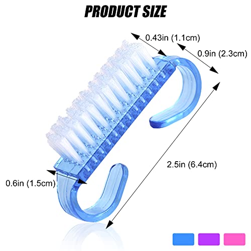 RETON 24 Pcs Handle Grip Nail Brush, Multicolor Fingernail Cleaning Brushes