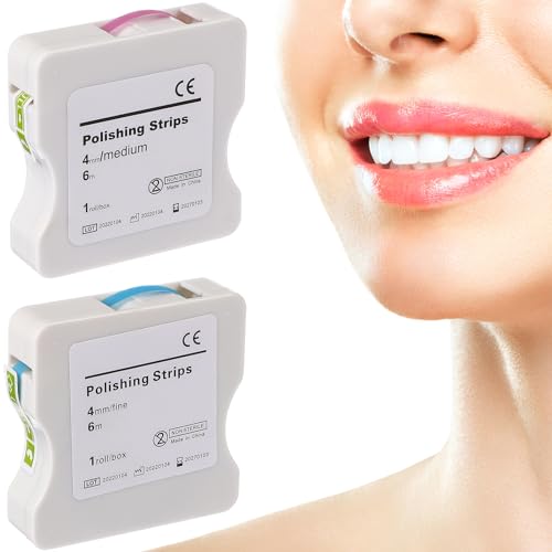 Healifty Dental Sanding Strips 2 Boxes 472.44 in Abrasive Strips for Precision Finishing Interproximal Polishing Deep Cleaning Professional Dental Supplies