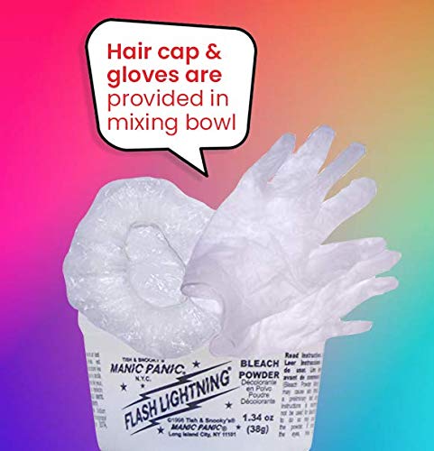 MANIC PANIC Amplified Flashlightning 40 Volume Cream Developer Hair Lightening Kit"Pack of 2" Bleach 2 Count