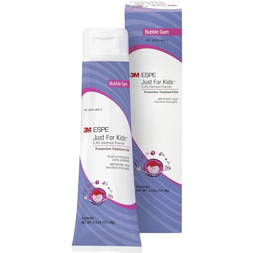 3M 70201400762 Just for Kids 0.4% Stannous Fluoride Brush On Gel, Extra Cavity Protection, 4.3 oz
