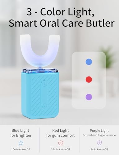 U-Shaped Electric Toothbrush for Adults, ultrasonic Toothbrush with IPX7 Waterproof, U Toothbrush