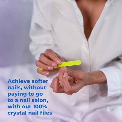 Cristal UP Glass Nail File for Home, Professional Manicure & Pedicure Care Apple Citrus/Green