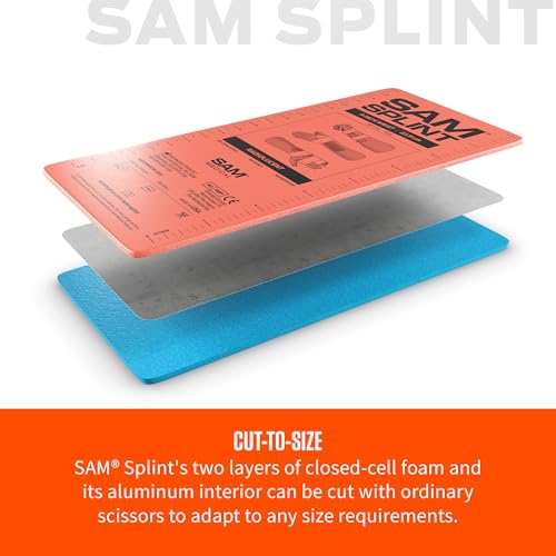 Rescue Essentials SAM Splint 3X Combo Pack – Moldable Aluminum Foam Splint for Fractures, Sprains & Strains – Lightweight, Reusable, Radiolucent Emergency Splint Set (1 Each 4.25" x 9", 18", 36"), Charcoal Gray – Professional First Aid Immobilization