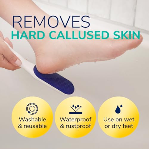 Dr. Scholl's Hard Skin Remover Nano Glass Foot File - Dead Skin & Foot Callus Remover, Long Lasting Buffer, Soft Smooth Feet