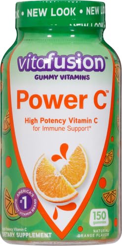 Vitafusion Power C Vitamin C Gummies for Immune Support, Orange Flavored, 282 mg Vitamin C, America’s Number 1 Gummy Vitamin Brand, 50 Day Supply, 150 Count - BeesActive Australia