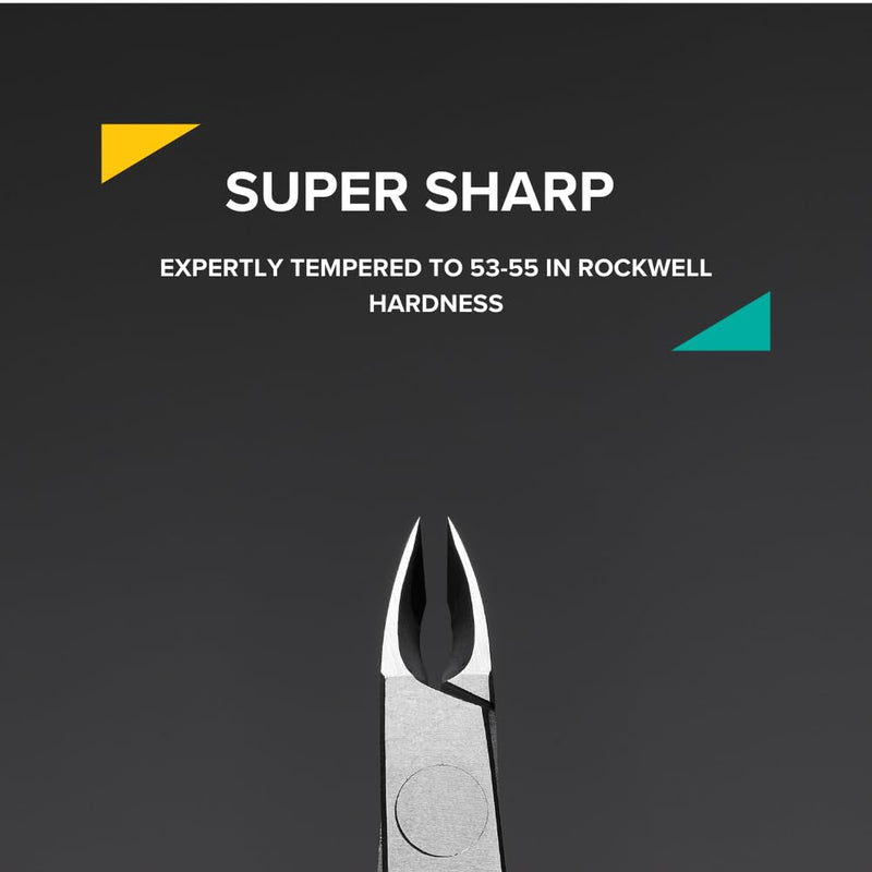 Rui Smiths Professional Cuticle Nippers | Precision Surgical-Grade Stainless Steel Cuticle Trimmer, French Handle, Single Spring, 4mm Jaw (Quarter Jaw) Single Spring 4mm Jaw
